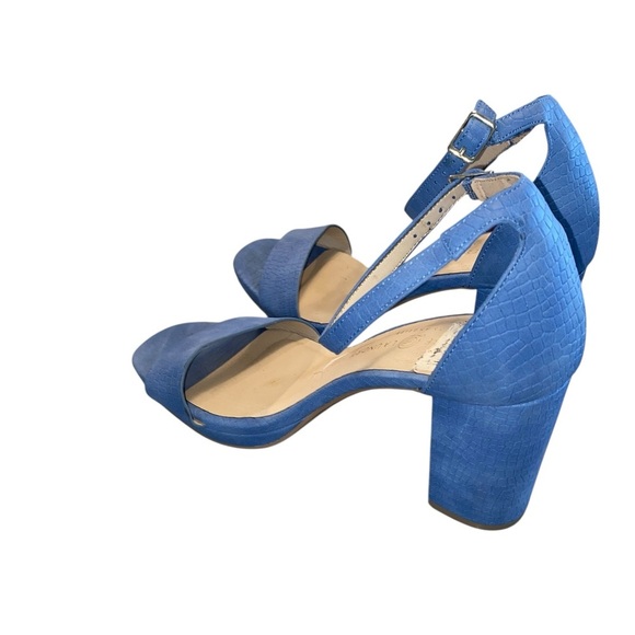Chinese Laundry Chic light Blue Block Heel Sandal Ankle Straps special occasion - Picture 4 of 9